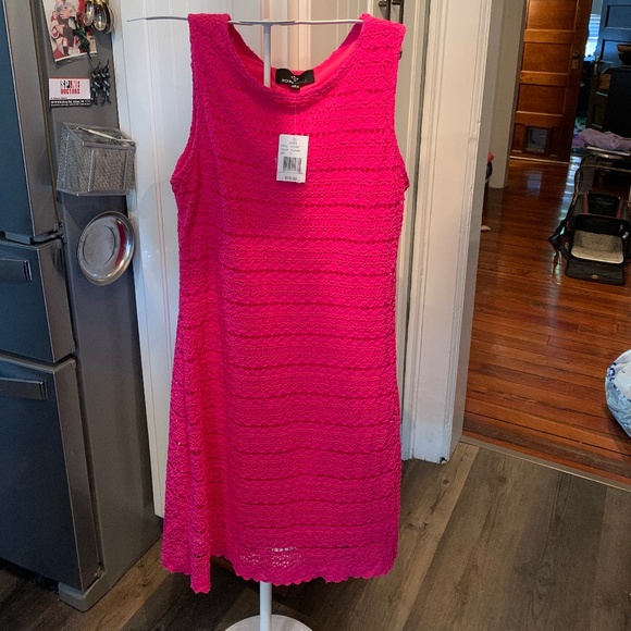 Ronni Nicole lace‎ sheath dress in fuschia. NWT. Retail 78 - Picture 1 of 5